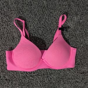 Aerie Vibrant Pink Lace Bra